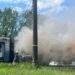 На Черкащині під час руху спалахнув електропоїзд